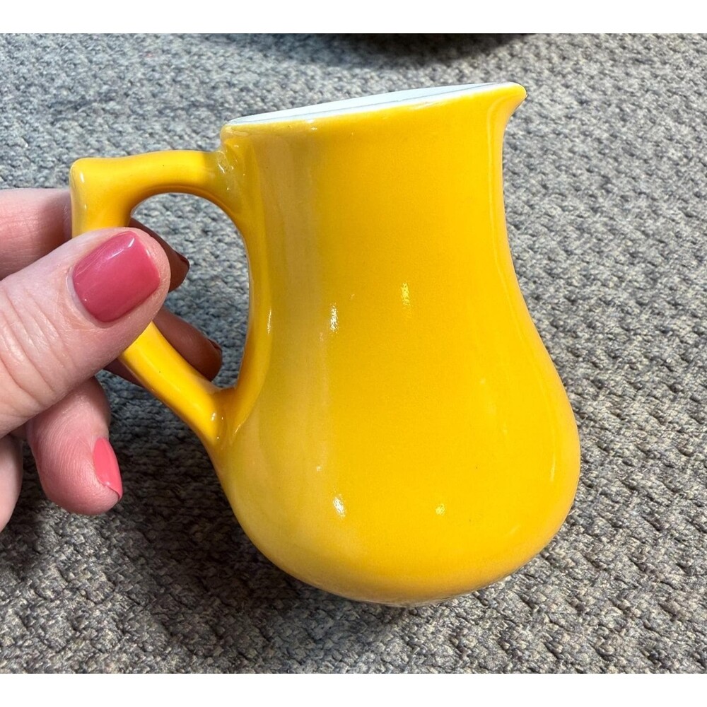 Vintage Yellow Gold Shenango China New Castle PA Ceramic Creamer 1920's